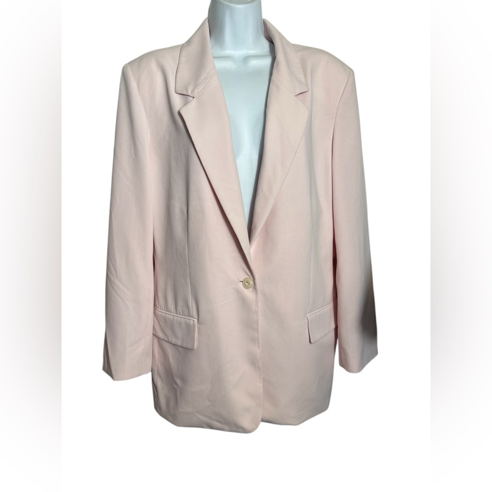 TravelSmith Blazer size 18 Petite Blazer Light‎ Pink Classic Suit Jacket